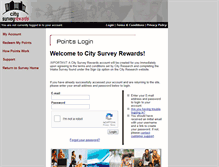 Tablet Screenshot of citysurveyrewards.com